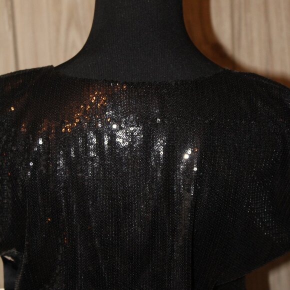 DRESS BB Dakota by Steve Madden Little Black Sequin Cocktail Size Small NWT's - Picture 10 of 15